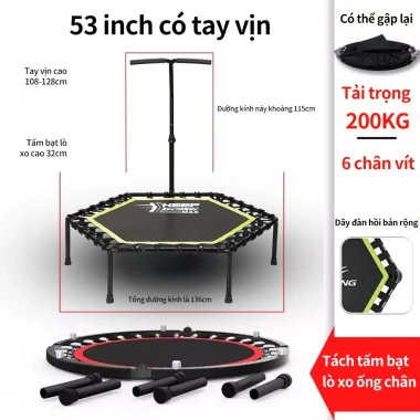Tấm Bạt Lò Xo Trượt Nhún Tay Cầm Điều Chỉnh Giá Rẻ 709k - Keep Going Max Trampoline 16