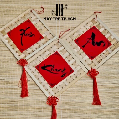 Tấm Phên Tre Trang Trí Tết - Chữ Thư Pháp Đỏ - Giảm 20% - Chỉ 16000đ 22 Tấm Phên Tre Trang Trí Tết - Chữ Thư Pháp Đỏ - Giảm 20% - Chỉ 16000đ 22