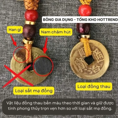 [ Tặng Kèm Móc Khóa Đồng và Chu Sa ] Móc khóa Phong thủy Bát Tụ Bảo 12 Con Giáp , Nắp Xoay 360 , Bằng Hợp Kim, Size Lớn 6
