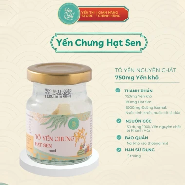 Tặng Ngay Set Quà Yến Chưng Hạt Sen Khánh Hoà 70ml Giảm 111k - Yến Sào Tối Ưu 30% chỉ 370k 6 Tặng Ngay Set Quà Yến Chưng Hạt Sen Khánh Hoà 70ml Giảm 111k - Yến Sào Tối Ưu 30% chỉ 370k 6