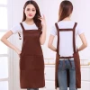 Tạp Dề Nhà Bếp Nam Nữ Overa Giá Rẻ - Tạp Dề Đeo Vai 2 Túi Chất Liệu Tốt 9