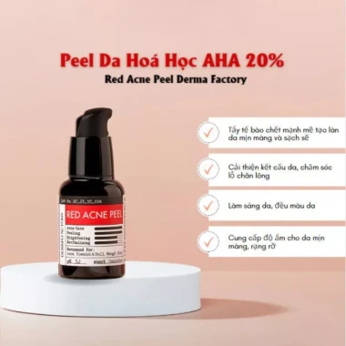Tẩy da chết AHA BHA Derma Factory Red Acne Peel 30ml giá 195.000 - giảm mụn nhanh 3