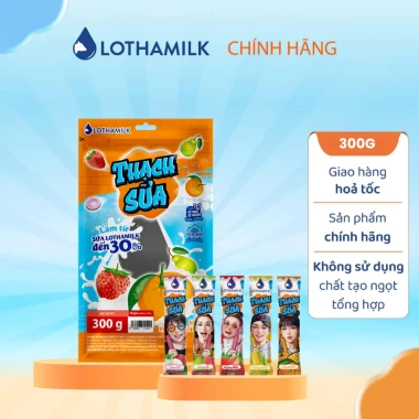 Thạch Sữa Lothamilk Mix Vị 300g Giảm Giá Cực Sâu - Chỉ 26500đ Túi Tiết Kiệm 4