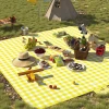 Thảm Cắm Trại Chống Ẩm Thấm Nước Di Động Giá Rẻ 43k - Tấm Ngủ Picnic Dày Dặn Du Lịch 3