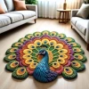 Thảm Chim Công 3D Cao Cấp - Nghệ Thuật Trải Sàn Phòng Khách Sang Trọng Giá ưu đãi 599k 2