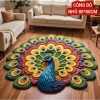 Thảm Chim Công 3D Cao Cấp - Nghệ Thuật Trải Sàn Phòng Khách Sang Trọng Giá ưu đãi 599k 4