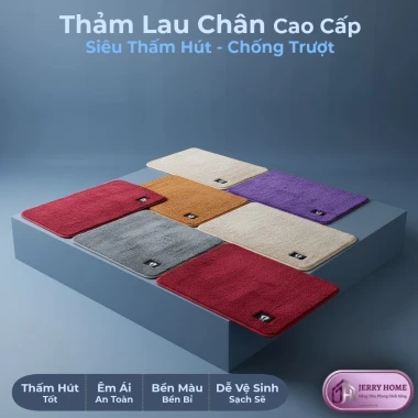 Thảm Chùi Chân Chống Trượt 5 Món - Tiện Lợi, Thấm Nước, Giá 24400đ Jerry Home 2 Thảm Chùi Chân Chống Trượt 5 Món - Tiện Lợi, Thấm Nước, Giá 24400đ Jerry Home 2