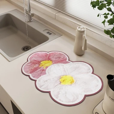 Thảm Lót Chén Dĩa Hoa Tulip - Thấm Hút Nhanh Khô, Giá Cực Sốc 45359đ 22 Thảm Lót Chén Dĩa Hoa Tulip - Thấm Hút Nhanh Khô, Giá Cực Sốc 45359đ 22