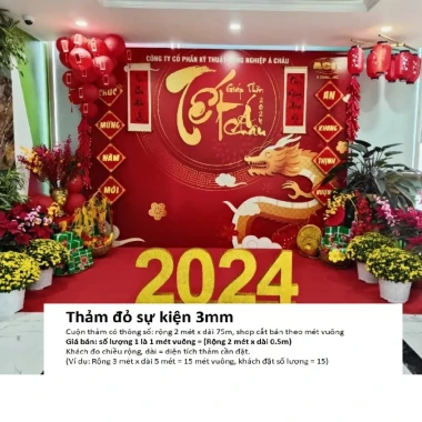 Thảm nỉ trải sàn văn phòng đỏ đô đẹp, giá rẻ chỉ 15000đ/m2, khổ 2m, dày 3mm 2