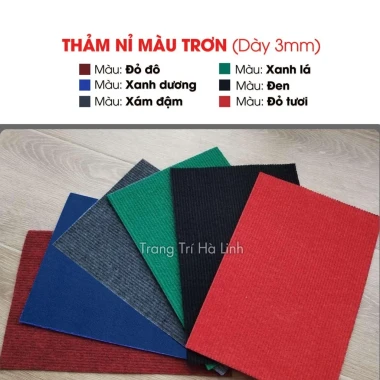 Thảm nỉ trải sàn văn phòng đỏ đô đẹp, giá rẻ chỉ 15000đ/m2, khổ 2m, dày 3mm 8