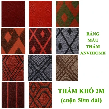 Thảm nỉ trải sàn văn phòng đỏ đô đẹp, giá rẻ chỉ 15000đ/m2, khổ 2m, dày 3mm 10