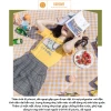 Thảm Picnic Dã Ngoại Chống Thấm Gấp Gọn Cắm Trại Du Lịch Caro Họa Tiết Giá Rẻ 42k 5