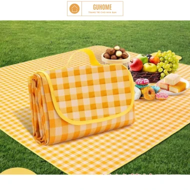 Thảm Picnic Dã Ngoại Chống Thấm Gấp Gọn Cắm Trại Du Lịch Caro Họa Tiết Giá Rẻ 42k 10