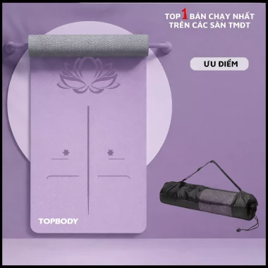 Thảm Tập Yoga Gym Chống Trượt Định Tuyến TPE SAKOMALL TOPBODY - Giảm 20% Chỉ 164k 2 Thảm Tập Yoga Gym Chống Trượt Định Tuyến TPE SAKOMALL TOPBODY - Giảm 20% Chỉ 164k 2
