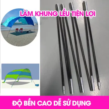 Thanh Chống Lều Carbon 16 Đoạn - Khung Lều Trại Vòm Lưới Trồng Rau Giá Chỉ 99k! 4