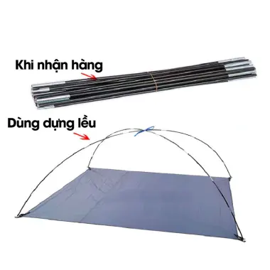 Thanh Chống Lều Carbon 16 Đoạn - Khung Lều Trại Vòm Lưới Trồng Rau Giá Chỉ 99k! 6