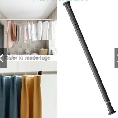 Thanh treo rèm cửa không cần khoan - Cây treo đồ tiện lợi giá 98k TMFABRIC 6