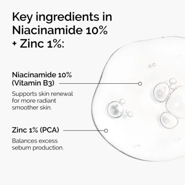 The Ordinary Niacinamide 10% + Zinc 1% 30/60ml - Giảm mụn thâm, se khít lỗ chân lông - 205.001đ