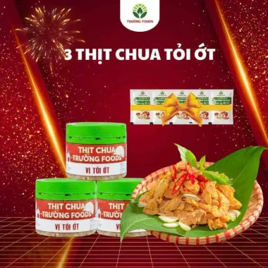 Thịt Chua Tỏi Ớt Trường Foods 180g - Giảm Giá Rẻ 185k/Hộp, 3 Hộp Tỏi Ớt Trường Chỉ 555k 2