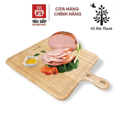 Thớt Gỗ Cao Su Tự Nhiên Đức Thành Hình Vuông Có Tay Cầm - Giá Ưu Đãi 109,000 VND