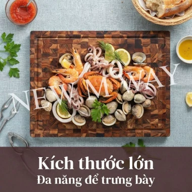 Thớt Gỗ Teak New M WAY Size Lớn 51cm - Bề mặt chắc chắn, không trượt, an toàn cho mọi bếp 5
