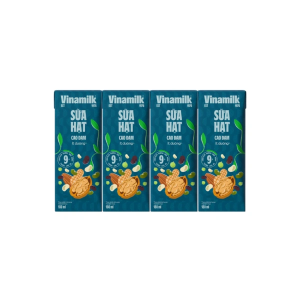 Thành phần dinh dưỡng của sữa hạt Vinamilk cao đạm 180ml: Cân bằng protein và đường