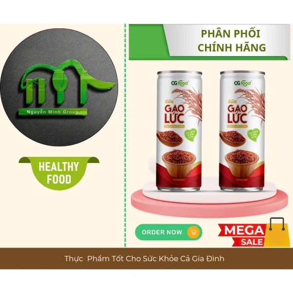 Hình ảnh sản phẩm Thùng 24 Lon Sữa Gạo Lứt Cg Food 245ml - Dinh dưỡng thực vật, Giá 288.000₫