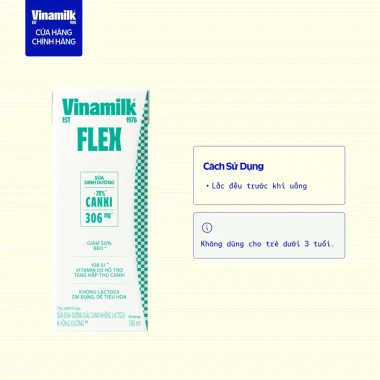 Thùng 48 hộp Sữa Dinh Dưỡng Flex 180ml Giàu Canxi Không Lactoza - Giá chỉ 440.640