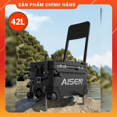 Thùng Câu Đài Aisen 42L Cao Cấp, Chắc Chắn, Bánh Xe Địa Hình - DIHOSO FISHING