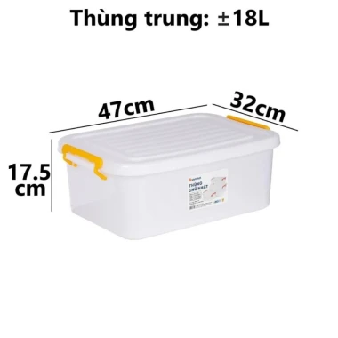 Thùng nhựa Việt Nhật 10L-30L có nắp khóa, đựng đồ chơi, quần áo giá rẻ 52207đ 5