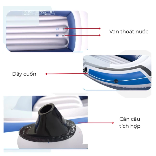 Hình ảnh sản phẩm Thuyền Hơi Câu Cá Cao Cấp Cho 2-3 Người KAW Giảm Giá Cực Sốc Chỉ Còn 949k!