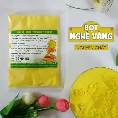 Tinh bột nghệ vàng nguyên chất 100% giảm 23% - 8000đ/hộp 50gr, 20gr, 10gr từ Chợ Quê 2