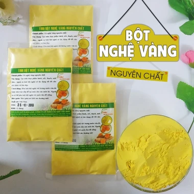 Tinh bột nghệ vàng nguyên chất 100% giảm 23% - 8000đ/hộp 50gr, 20gr, 10gr từ Chợ Quê 9