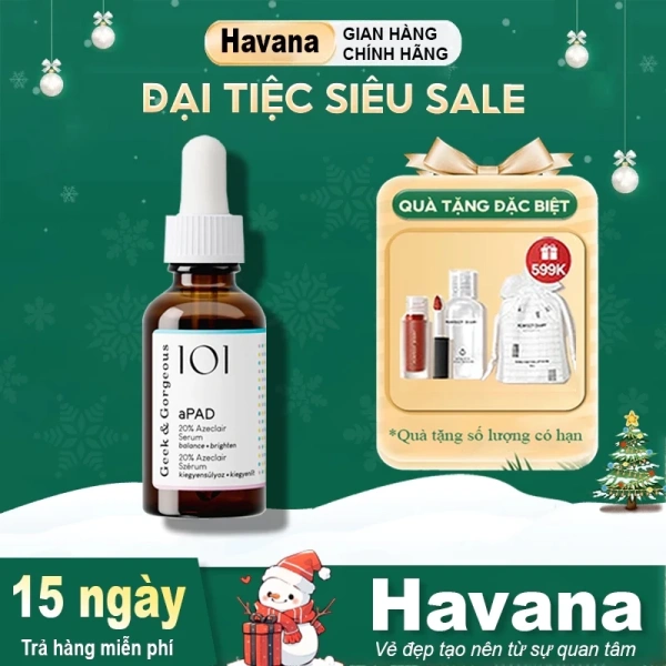 Hình ảnh sản phẩm Tinh chất aPAD 20% Azelaic Acid 30ml - Mờ thâm, dưỡng sáng, kiểm soát dầu - 419k