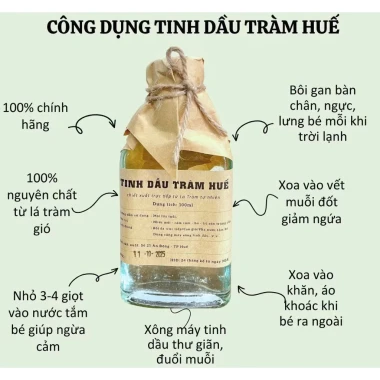 Tinh Dầu Tràm Huế An Đông Cho Bé Sơ Sinh 100ml Giá Tốt Chỉ 151k - An Toàn Nguyên Chất 4 Tinh Dầu Tràm Huế An Đông Cho Bé Sơ Sinh 100ml Giá Tốt Chỉ 151k - An Toàn Nguyên Chất 4