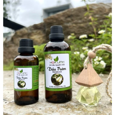 Tinh Dầu Tràm Huế Nguyên Chất 100% - Giảm Căng Thẳng, Tặng Vỏ Lọ Tươi Thơm 50ml HOALINH 4