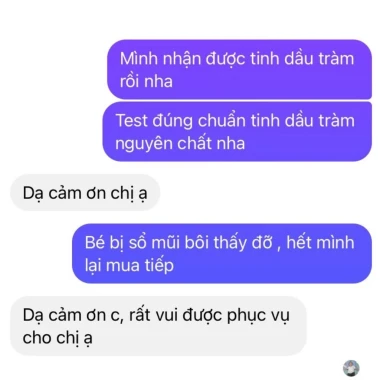 Tinh dầu tràm Huế nguyên chất cho bé - Giảm giá còn 169k (100ml) 4 Tinh dầu tràm Huế nguyên chất cho bé - Giảm giá còn 169k (100ml) 4