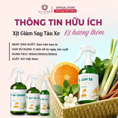 Tinh Dầu Xịt Thơm Khử Mùi Chống Say Tàu Xe VUATINHDAU - Nước Hoa Thơm Xe Hơi, Ô Tô Giảm Say 6 Tinh Dầu Xịt Thơm Khử Mùi Chống Say Tàu Xe VUATINHDAU - Nước Hoa Thơm Xe Hơi, Ô Tô Giảm Say 6