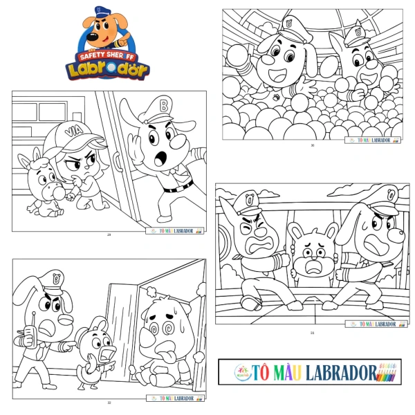 Hình ảnh sản phẩm Tô Màu Cảnh Sát Trưởng Labrador Đồ Chơi Thủ Công Cho Bé Giá 28.000 VNĐ