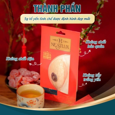 Tổ Yến Nestlux 5G Combo 2/3 - Bao lì xì, Giá 772.000đ - Tăng sức kháng, da đẹp