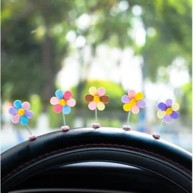 TOP Charm Trang Trí Nội Thất Xe Ô Tô, Bàn Làm Việc - Bông Hoa, Động Vật Đáng Yêu Giá Chỉ 23999đ 6
