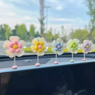 TOP Charm Trang Trí Nội Thất Xe Ô Tô, Bàn Làm Việc - Bông Hoa, Động Vật Đáng Yêu Giá Chỉ 23999đ 13