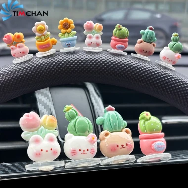 TOP Charm Trang Trí Nội Thất Xe Ô Tô, Bàn Làm Việc - Bông Hoa, Động Vật Đáng Yêu Giá Chỉ 23999đ 15