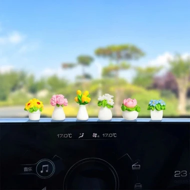 TOP Charm Trang Trí Nội Thất Xe Ô Tô, Bàn Làm Việc - Bông Hoa, Động Vật Đáng Yêu Giá Chỉ 23999đ 28