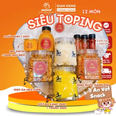 Topping Bánh Tráng Phơi Sương 10 Món Siêu Hấp Dẫn - Giá Chỉ 299k tại An Shop 8 Topping Bánh Tráng Phơi Sương 10 Món Siêu Hấp Dẫn - Giá Chỉ 299k tại An Shop 8