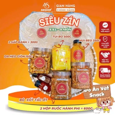 Topping Bánh Tráng Phơi Sương 10 Món Siêu Hấp Dẫn - Giá Chỉ 299k tại An Shop 13 Topping Bánh Tráng Phơi Sương 10 Món Siêu Hấp Dẫn - Giá Chỉ 299k tại An Shop 13