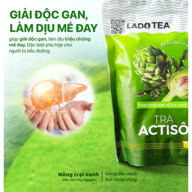Trà Atiso Ladophar 100 Gói Túi Lọc Đà Lạt - Thơm Ngon Đậm Vị, Giảm Giá 233K
