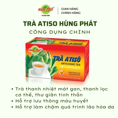 Trà Atiso Túi Lọc Hùng Phát 50g 25 Gói 100% Atiso Thiên Nhiên Đạt chuẩn ISO HACCP Giá 54.600 VND 4