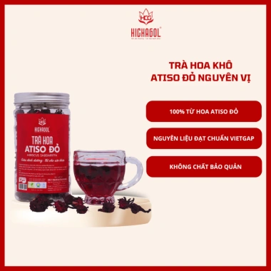 Trà Đài Hoa Atiso Đỏ Hichagol 100% Thiên Nhiên - Giảm Cân, Tốt Tiêu Hóa, 80gr