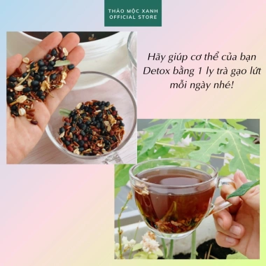 Trà Gạo Lứt Táo Đỏ Kỳ Tử Đậu Đen 8 vị giúp thanh nhiệt giải độc, mát gan, ngủ ngon.